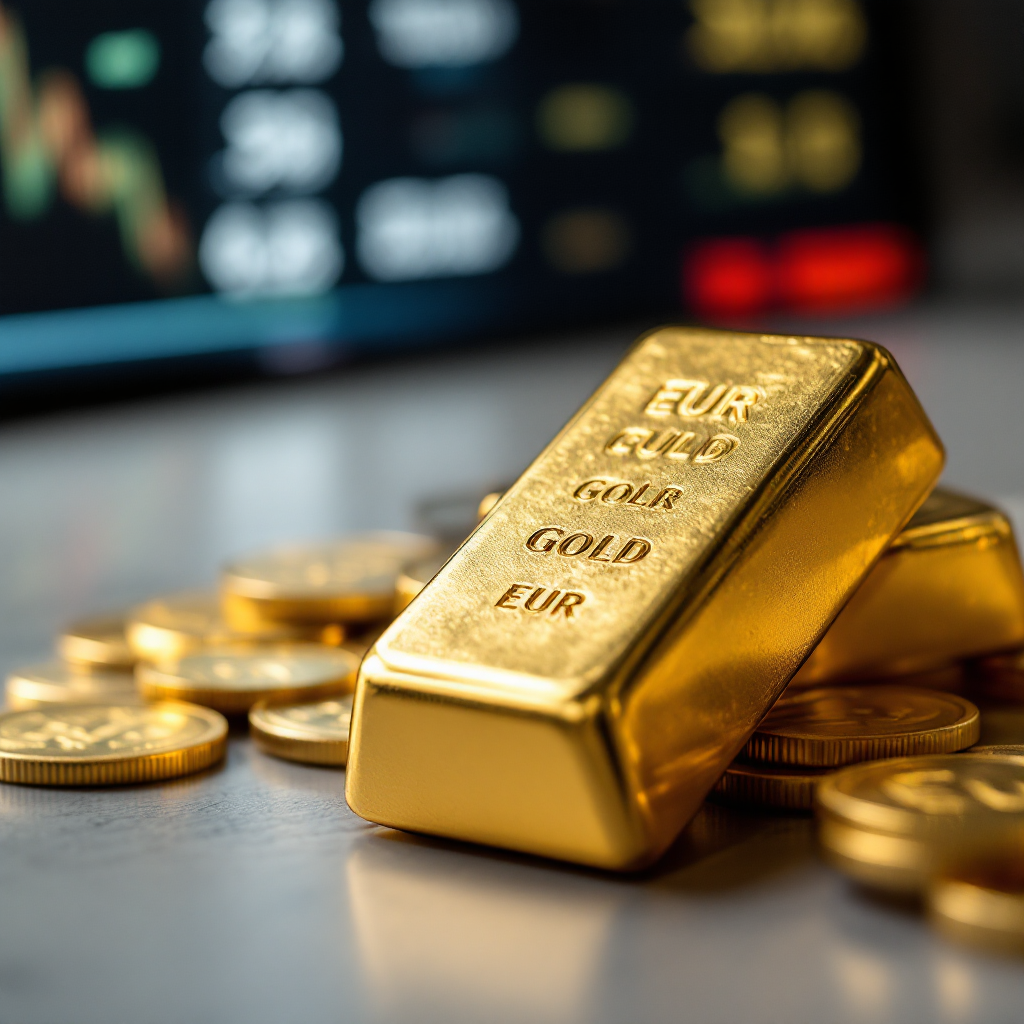 XAU/EUR slides toward 3490 as downtrend extends